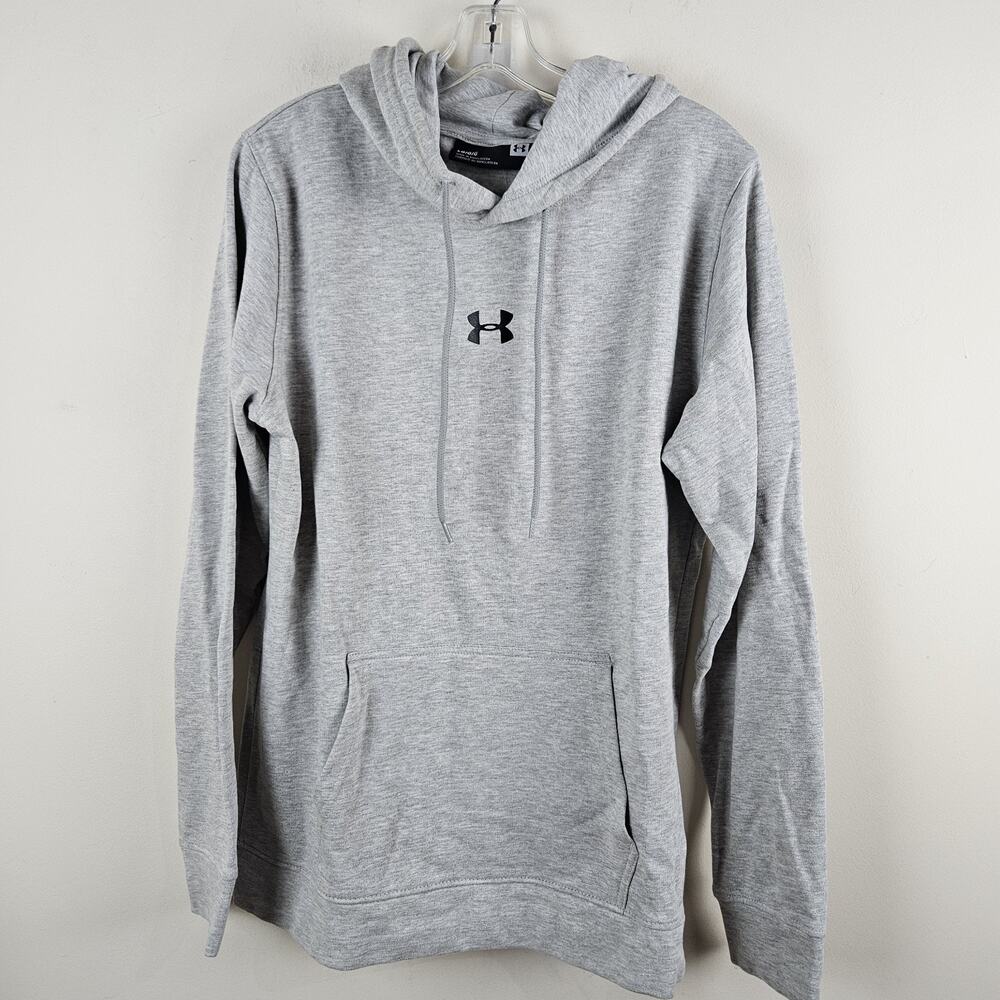 New Womens Under Armour Hoodie Size Large heater gray 1300261 025